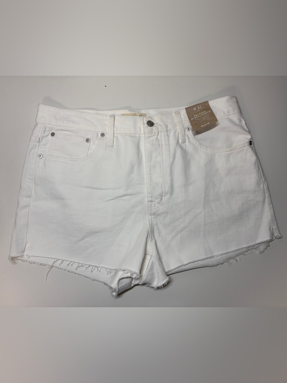 Madewell White Denim Cutoff Shorts